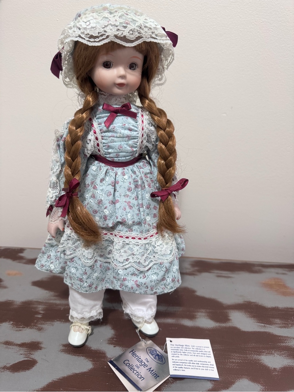 Vintage Heritage Mint Melissa Porcelain Collectible Doll 16” w Box Tags